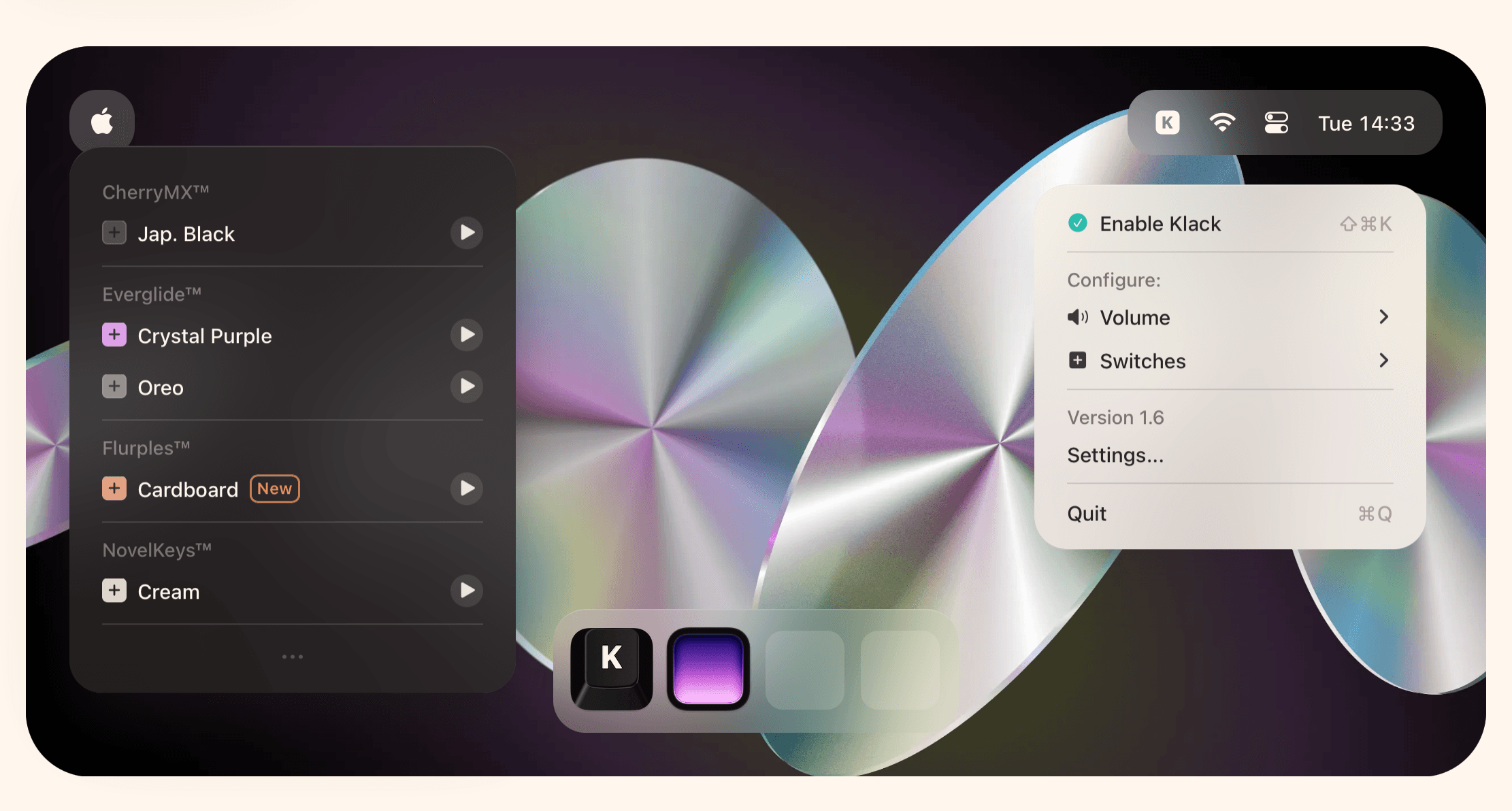 Klack screenshot